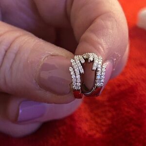 Luxury Moissanite Diamond intricate huggie Hoop Earrings